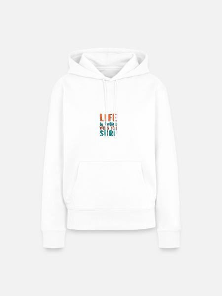 Wassersport - Frauen Premium Bio Hoodie - Weiß