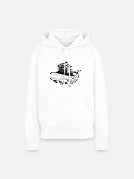 Rettet die Wale Wal Tiere Naturschutz Tierschutz - Frauen Premium Bio Hoodie - Weiß