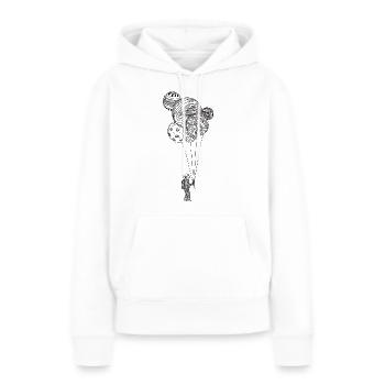 Astronaut Ballon Cartoon Comic Geschenk Comicstyle - Frauen Premium Bio Hoodie - Weiß - Vorne - Julia (174cm)