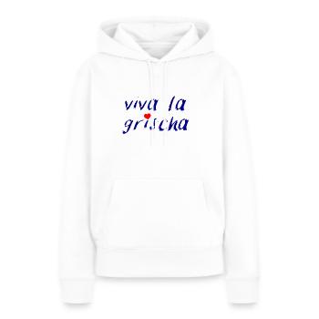 viva la grischa - Frauen Premium Bio Hoodie - Weiß - Vorne - Julia (174cm)