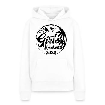 Girls Weekend 2023 Cool Girls Party Trip Vacances - Sweat à capuche Premium bio Femme - blanc - Devant - Julia (174cm)