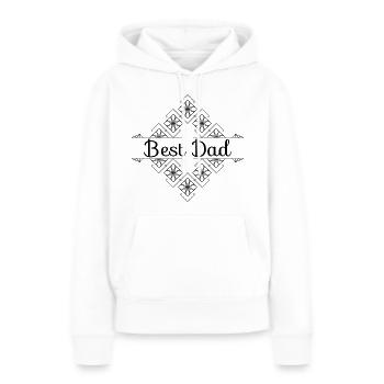 Meilleur papa - Sweat à capuche Premium bio Femme - blanc - Devant - Julia (174cm)