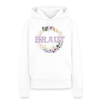 Braut - JGA Gruppenshirt Frauen Floral Design - Frauen Premium Bio Hoodie - Weiß - Vorne - Julia (174cm)
