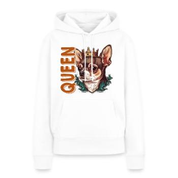 CHIHUAHUA QUEEN DOG FIGHTING CUTE BREED RESCUE - Women’s Premium Organic Hoodie - white - Front - Julia (174cm)