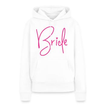 Bride - Braut  - Frauen Premium Bio Hoodie - Weiß - Vorne - Julia (174cm)