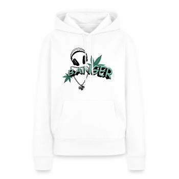 BANGER HEMP MUSIC DNB D'N'B Music Old School - Women’s Premium Organic Hoodie - white - Front - Julia (174cm)