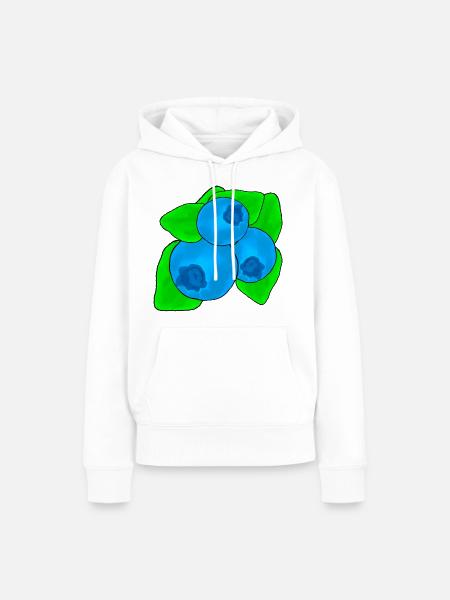 Blaubeeren Heidelbeeren - Frauen Premium Bio Hoodie - Weiß