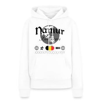 Namur Belgien Streetwear Reise Souvenir - Frauen Premium Bio Hoodie - Weiß - Vorne - Julia (174cm)