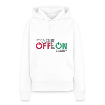 Computer Nerd Informatiker Reparatur Lustig Geek - Frauen Premium Bio Hoodie - Weiß - Vorne - Julia (174cm)