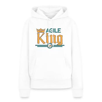 Coach Agile Roi - Sweat à capuche Premium bio Femme - blanc - Devant - Julia (174cm)