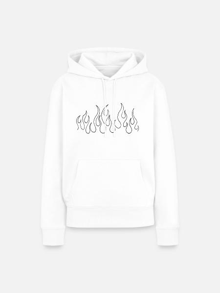 Feuer - Frauen Premium Bio Hoodie - Weiß