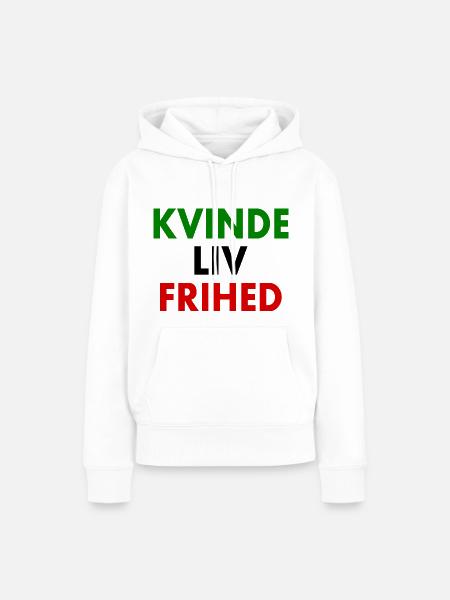 Weibliche Lebensfreiheit - Frauen Premium Bio Hoodie - Weiß