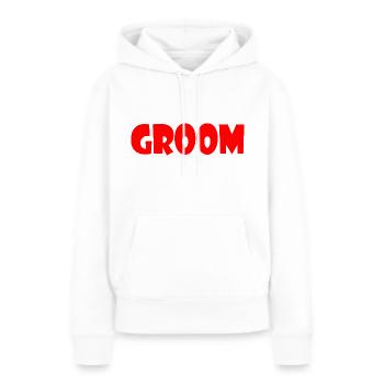 Groom - Sweat à capuche Premium bio Femme - blanc - Devant - Julia (174cm)