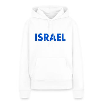 Israël - Sweat à capuche Premium bio Femme - blanc - Devant - Julia (174cm)