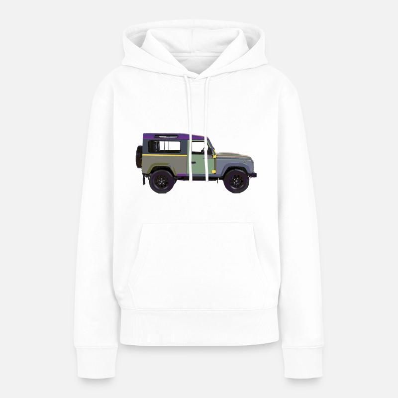 Defender - Sweat à capuche Premium bio Femme - blanc