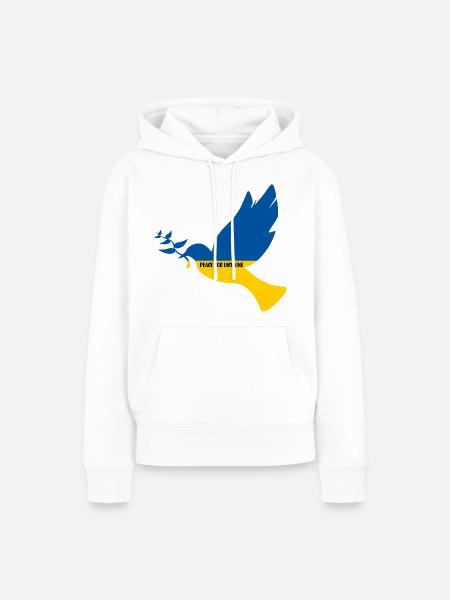 Frieden für die Ukraine - Frauen Premium Bio Hoodie - Weiß