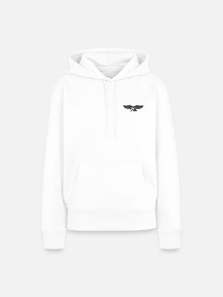 Adler bestickt - Frauen Premium Bio Hoodie - Weiß