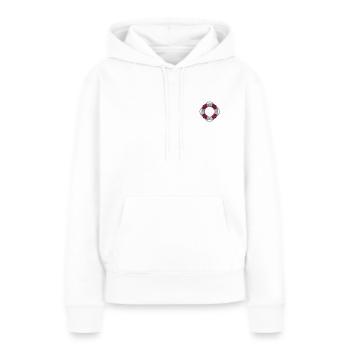 Rettungsring bestickt - Frauen Premium Bio Hoodie - Weiß - Vorne - Julia (174cm)