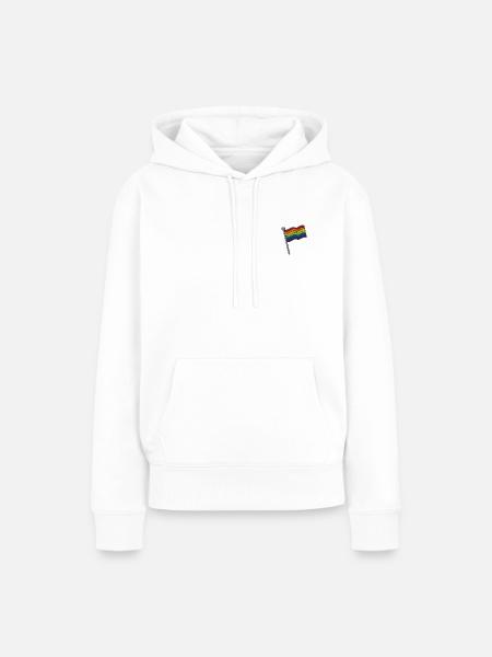 Rainbowflag - Frauen Premium Bio Hoodie - Weiß