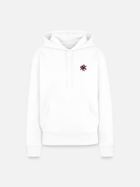 Oktopus bestickt - Frauen Premium Bio Hoodie - Weiß