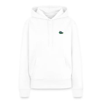 Formateur - Sweat à capuche Premium bio Femme - blanc - Devant - Julia (174cm)