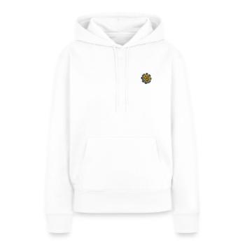 Roue dentée - Sweat à capuche Premium bio Femme - blanc - Devant - Julia (174cm)