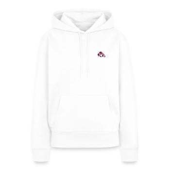 Shrimp bestickt - Frauen Premium Bio Hoodie - Weiß - Vorne - Julia (174cm)