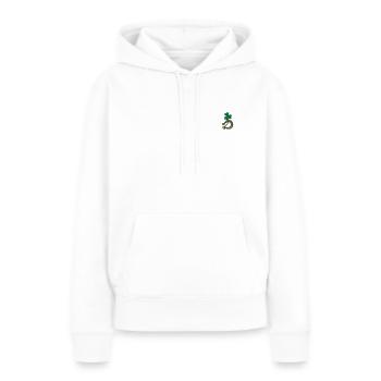 Chance - Sweat à capuche Premium bio Femme - blanc - Devant - Julia (174cm)
