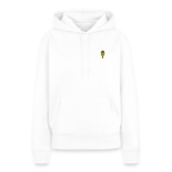 Eis am Stiel - Frauen Premium Bio Hoodie - Weiß - Vorne - Julia (174cm)