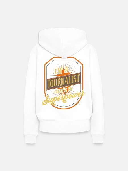 Journalist - Frauen Premium Bio Hoodie - Weiß