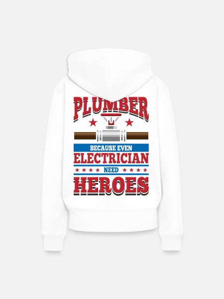 Klempner - Frauen Premium Bio Hoodie - Weiß