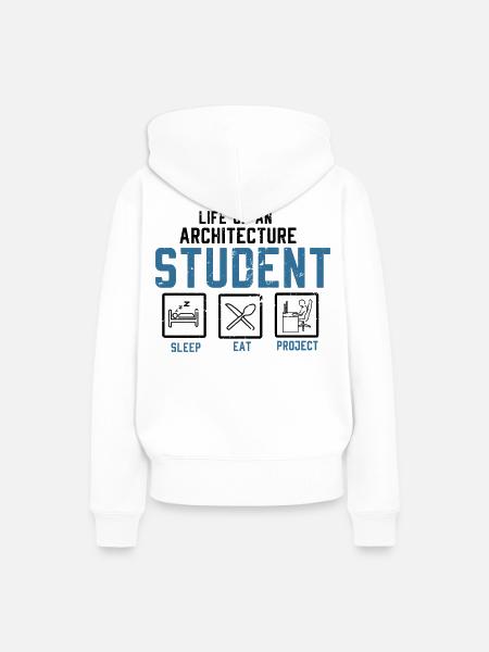 Architekt - Frauen Premium Bio Hoodie - Weiß