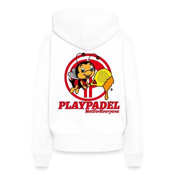 Exclusif Ape Padel - Sweat à capuche Premium bio Femme - blanc - Dos - Julia (174cm)