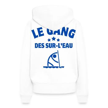 paddle, fan de paddle, pagayer - Sweat à capuche Premium bio Femme - blanc - Dos - Julia (174cm)