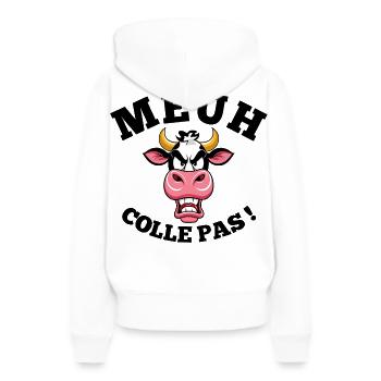 conduire, conducteur, permis de conduire - Sweat à capuche Premium bio Femme - blanc - Dos - Julia (174cm)