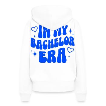 Bachelor Era Studium Universität Ausbildung - Frauen Premium Bio Hoodie - Weiß - Hinten - Julia (174cm)
