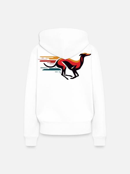 Galgo-Logo Nr12 - Frauen Premium Bio Hoodie - Weiß