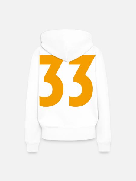 33 - Frauen Premium Bio Hoodie - Weiß