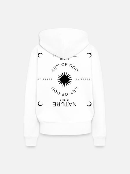 Nature is the Art of God - Frauen Premium Bio Hoodie - Weiß