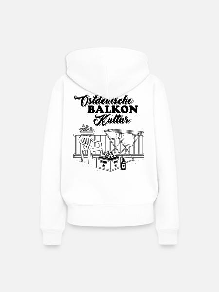 Ostdeutsche Balkonkultur - Frauen Premium Bio Hoodie - Weiß