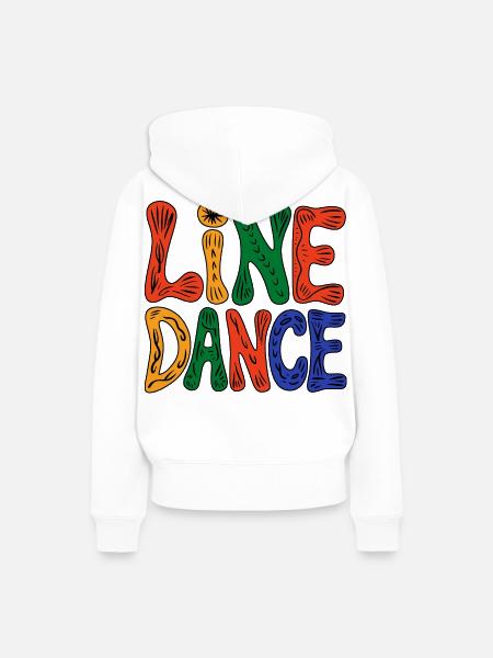 Line Dance Vibes - Frauen Premium Bio Hoodie - Weiß