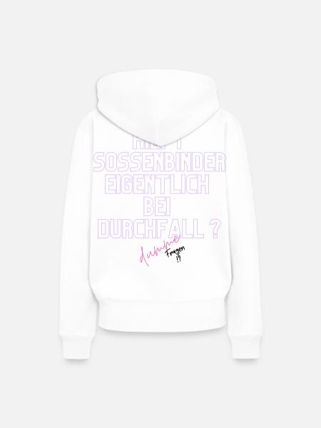 Durchfall Humor Neontext - Frauen Premium Bio Hoodie - Weiß