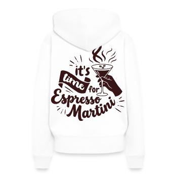 Espresso Martini Design - Sweat à capuche Premium bio Femme - blanc - Dos - Julia (174cm)