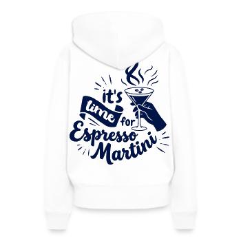 Espresso Martini Social Club - Sweat à capuche Premium bio Femme - blanc - Dos - Julia (174cm)