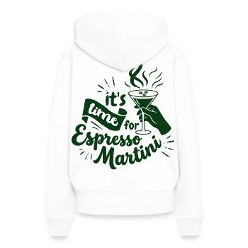 Espresso Martini Design graphique - Sweat à capuche Premium bio Femme - blanc - Dos - Julia (174cm)