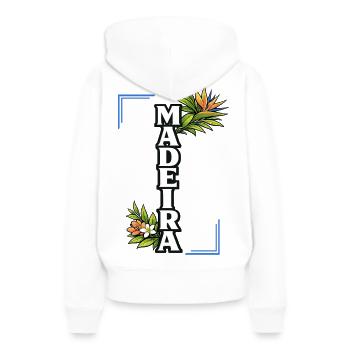 Madeira Blumeninsel Tropische Reiseliebe - Frauen Premium Bio Hoodie - Weiß - Hinten - Julia (174cm)