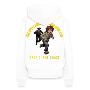 Die verlorenen Kinder von New York City - Frauen Premium Bio Hoodie - Weiß - Hinten - Julia (174cm)