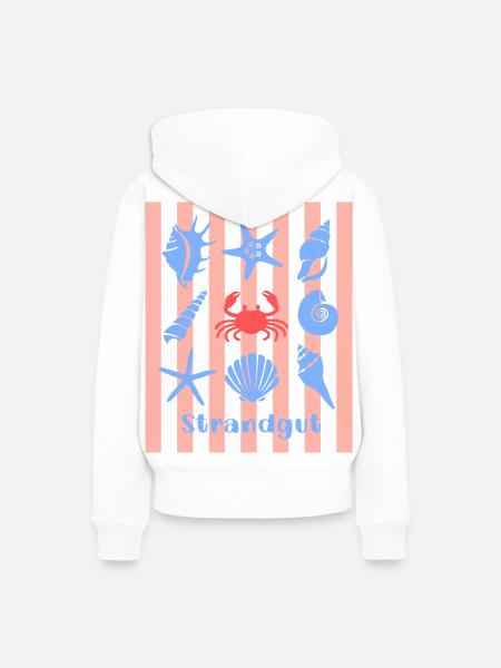 Strandgut Muscheln Seesterne und Krebs - Frauen Premium Bio Hoodie - Weiß