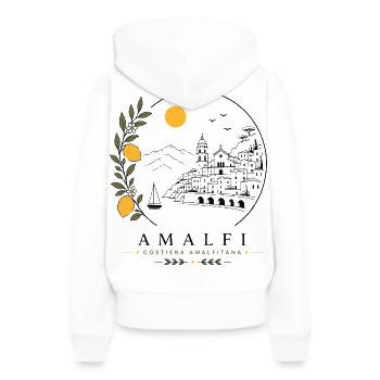 Amalfi Küste - Frauen Premium Bio Hoodie - Weiß - Hinten - Julia (174cm)