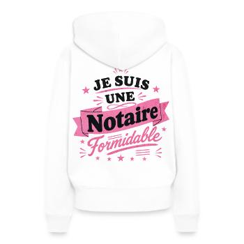 Ich bin ein großartiger Notar – Métier-Geschenk - Frauen Premium Bio Hoodie - Weiß - Hinten - Julia (174cm)